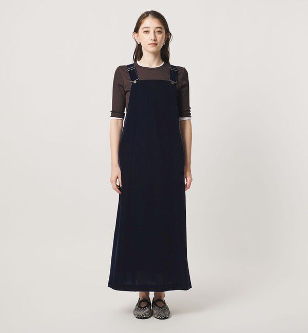 UNITED ARROWS「ベルベット サロペット スカート」|ジャンパースカート|