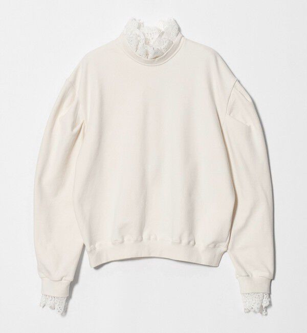 UNITED ARROWS「【別注】＜dahl&rsquo;ia＞レース ドッキング スウェット ‐united LOVE project 2026」|スウェット・ジャージ|