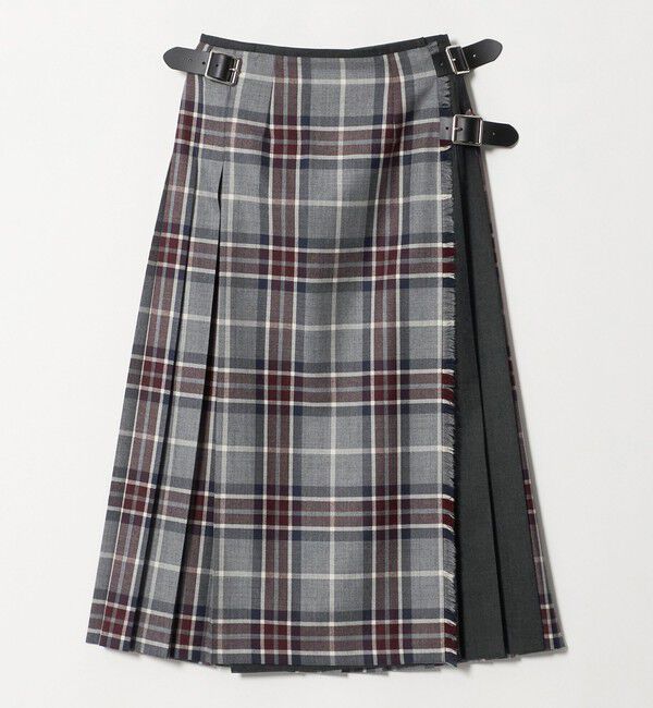 UNITED ARROWS「【別注】＜O'NEIL of DUBLIN＞コンビ チェック プリーツスカート」|スカート|DK.GRAY