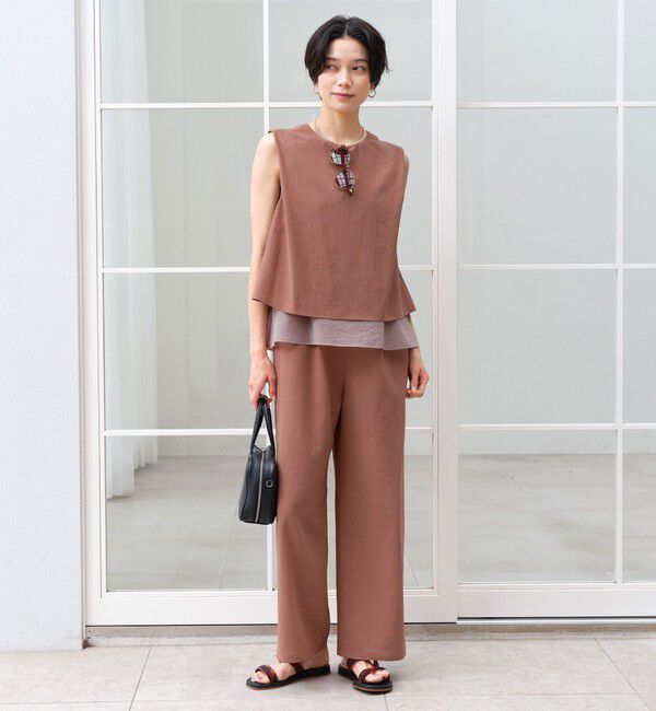 UNITED ARROWS green label relaxing「ダブルフレアオールインワン マシンウォッシャブル 通気性 ストレッチ」|オールインワン|