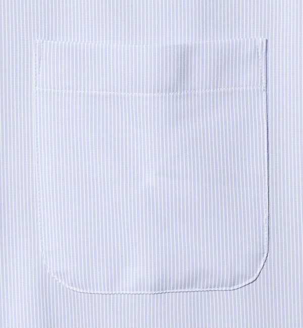UNITED ARROWS green label relaxing「A+ COOL Pトリコット ナローストライプ スタンダード ボタンダウン 半袖 ドレスシャツ -ストレッチ・イージ」|シャツ・ブラウス|