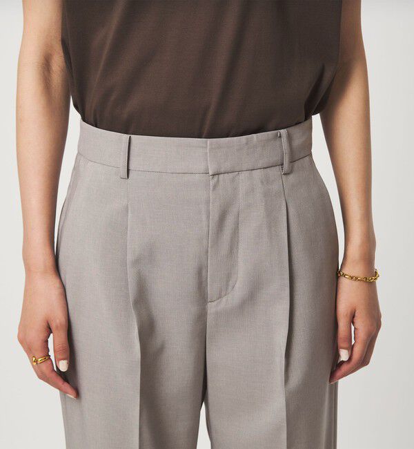 UNITED ARROWS green label relaxing「［size SHORT/TALLあり］トリアセ ワイドストレート パンツ」|スラックス|