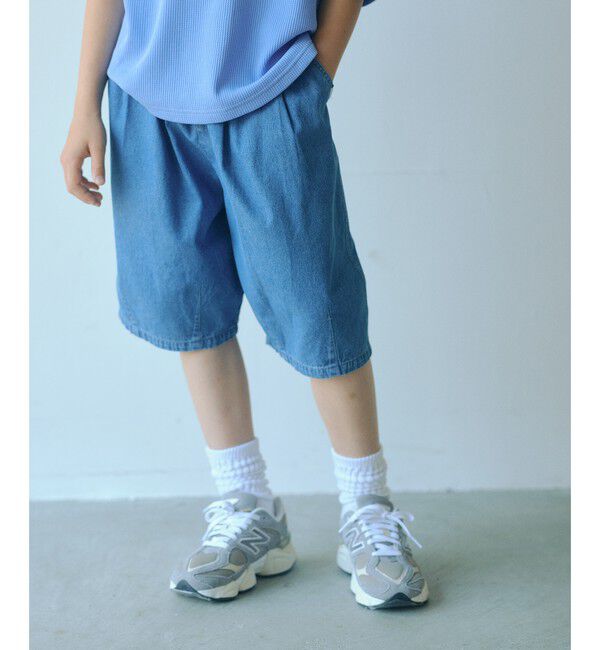UNITED ARROWS green label relaxing「デニム バルーン ハーフ パンツ / キッズ 100cm-160cm」|その他|COBALT
