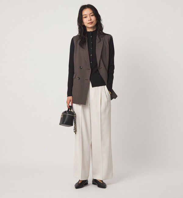 UNITED ARROWS green label relaxing「ネップツイル ベルト ジレ マシンウォッシャブル」|ベスト・ジレ|