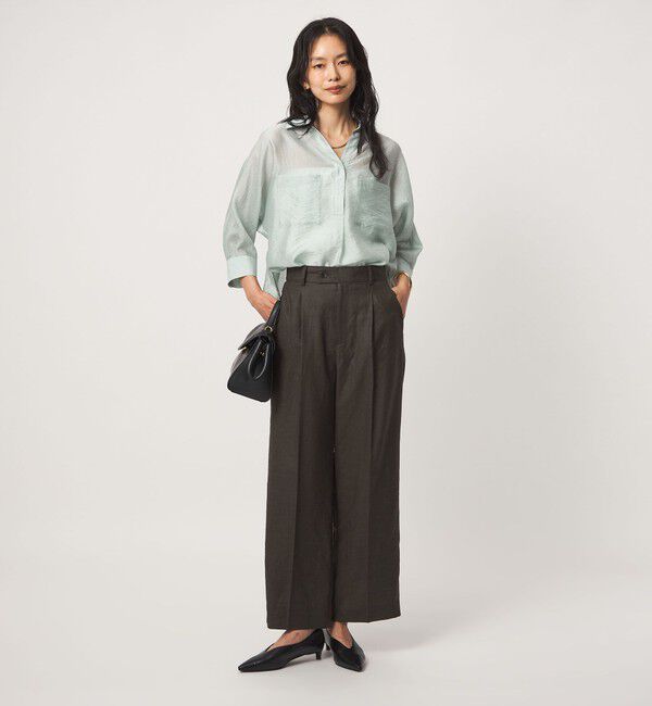UNITED ARROWS green label relaxing「［size SHORT/TALLあり］トリアセ ストレート パンツ UVカット 通気性」|スラックス|
