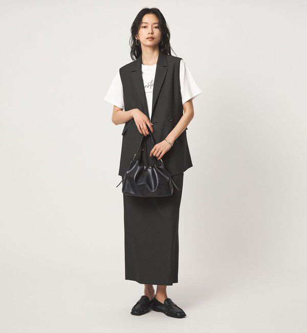 UNITED ARROWS green label relaxing「［size SHORTあり］ツイードライク スカート マシンウォッシャブル 帯電防止」|タイト|