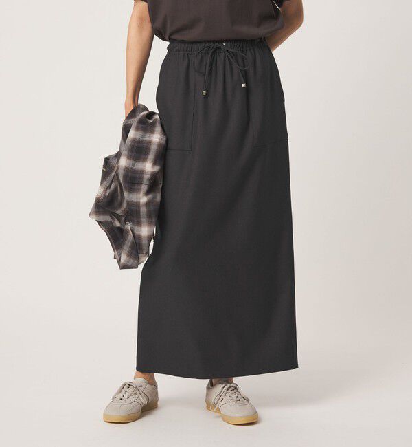 UNITED ARROWS green label relaxing「［size SHORTあり］ツイードライク スカート マシンウォッシャブル 帯電防止」|タイト|