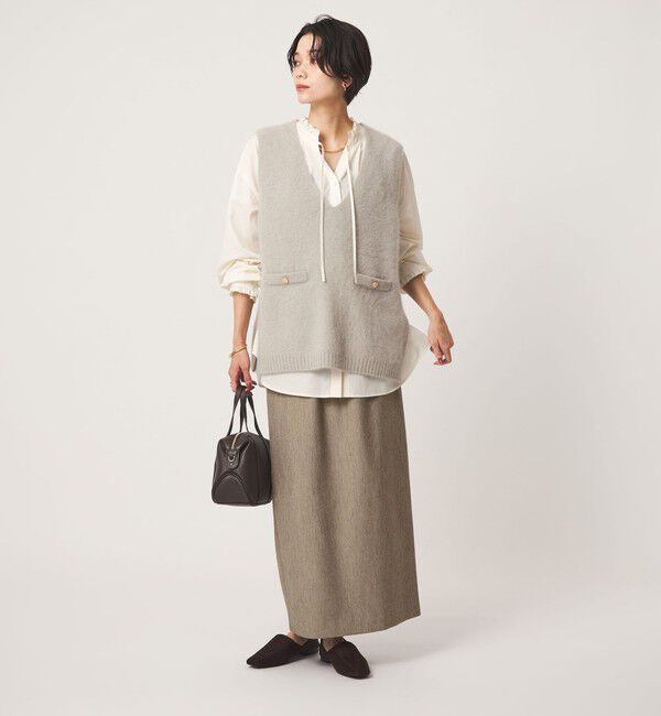 UNITED ARROWS green label relaxing「［size SHORTあり］ツイードライク スカート マシンウォッシャブル 帯電防止」|タイト|