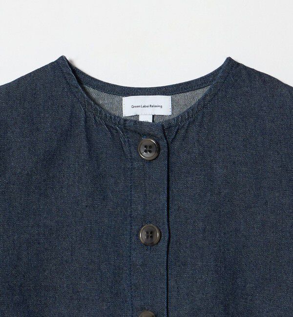 UNITED ARROWS green label relaxing「デニム 5分袖 シャツハオリ / キッズ 100cm-160cm」|カーディガン|