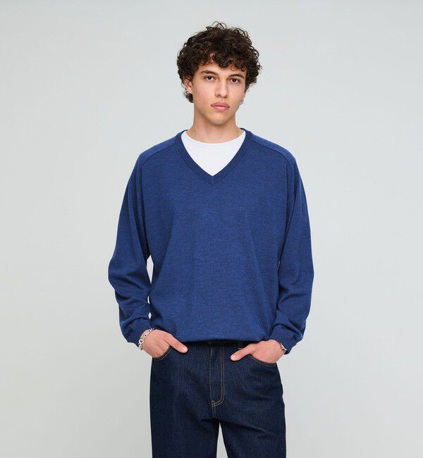 UNITED ARROWS green label relaxing「ウール サドル Vネック ニット」|ニット・セーター|ROYAL
