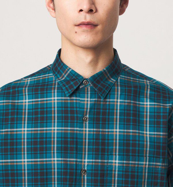 UNITED ARROWS green label relaxing「トーマスメイソン ビエラ チェック  ジャストルーズ レギュラーカラー 長袖 シャツ」|シャツ・ブラウス|