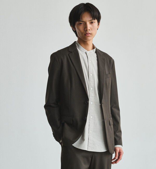 UNITED ARROWS green label relaxing「ウォッシャブル サージ ナロー ジャケット -２WAYストレッチ-」|テーラードジャケット|OLIVE