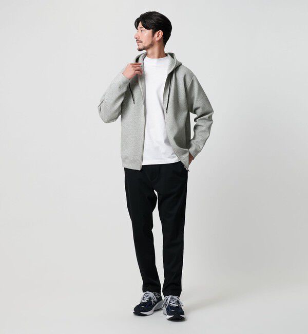 BEAUTY&YOUTH UNITED ARROWS「【WEB限定 WARDROBE SMART】ダブルニット ジップパーカー/セットアップ対応【抗菌・防臭】」|パーカー|