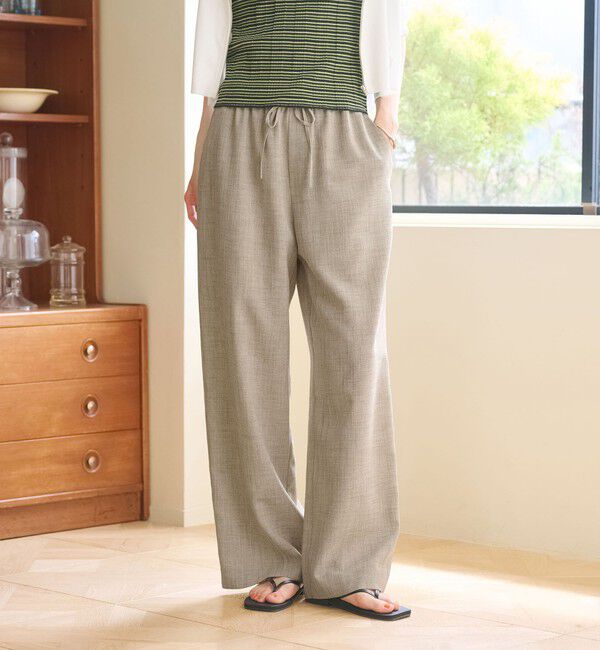 BEAUTY&YOUTH UNITED ARROWS「リネンライク ライトイージーパンツ ウォッシャブル 防シワ」|その他|BEIGE