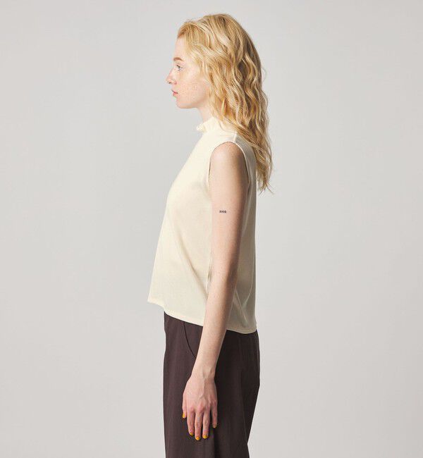 STEVEN ALAN「＜Steven Alan＞フリル ノースリーブ Tシャツ」|Tシャツ・カットソー|