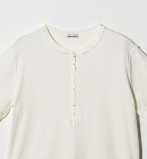 STEVEN ALAN「＜Steven Alan＞コットン ヘンリーネック ショートスリーブ プルオーバー」|Tシャツ・カットソー|