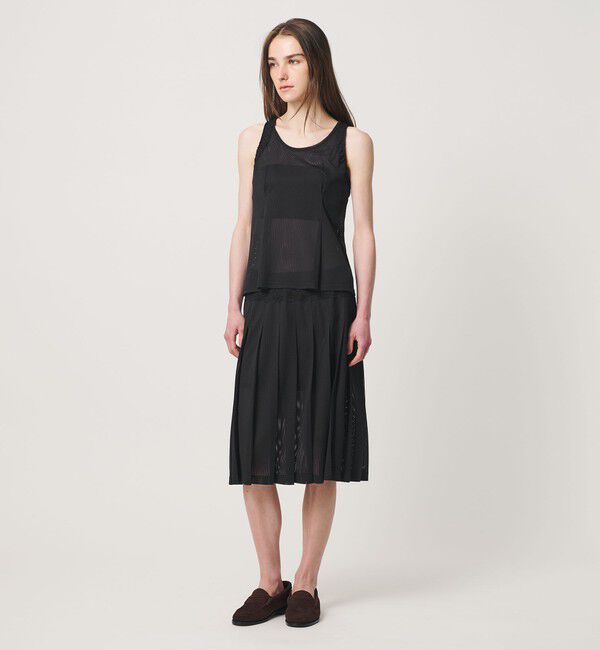 ATTISESSION「＜ATTISESSION＞メッシュ レース ノースリーブ トップス」|シャツ・ブラウス|
