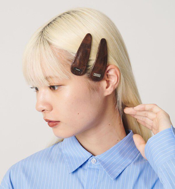 BEAUTY&YOUTH UNITED ARROWS「＜heyep＞レザーライク ヘアクリップ/2P」|ヘアバンド|