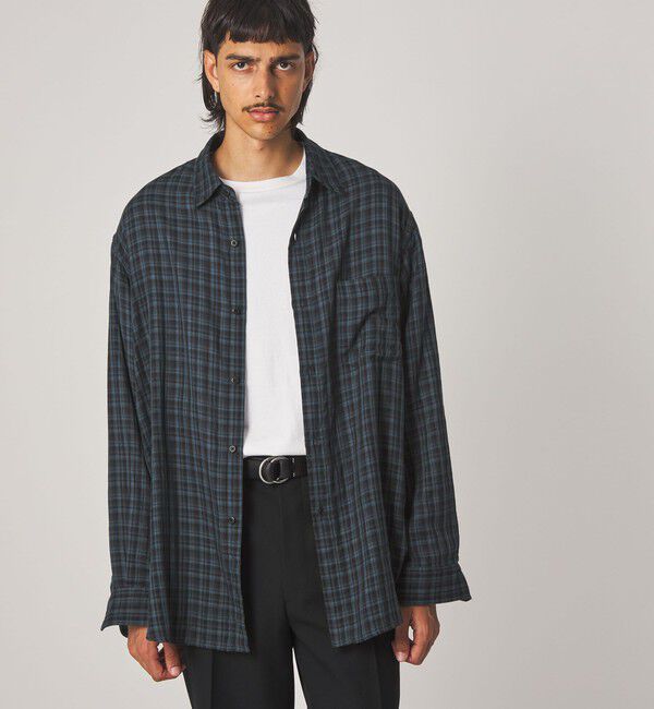 STEVEN ALAN「＜Steven Alan＞ CC ガーゼ マドラスチェック レギュラーカラー シャツ LOOSE」|シャツ・ブラウス|