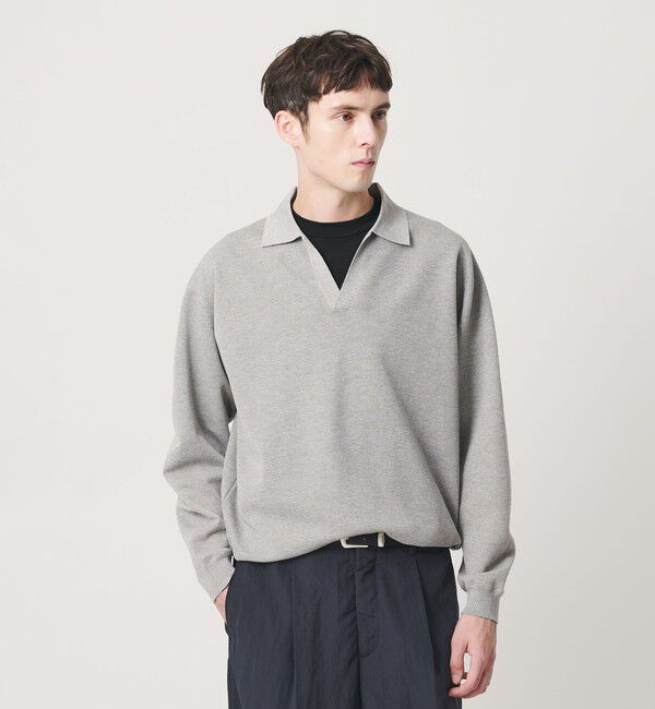 BEAUTY&YOUTH UNITED ARROWS「メランジ ミラノ スキッパー ニット ウォッシャブル」|ニット・セーター|LT.GRAY