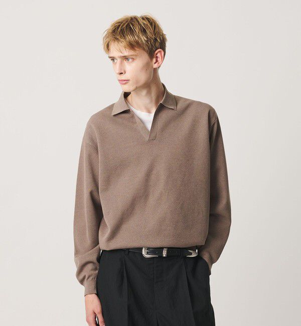 BEAUTY&YOUTH UNITED ARROWS「メランジ ミラノ スキッパー ニット ウォッシャブル」|ニット・セーター|MOCA