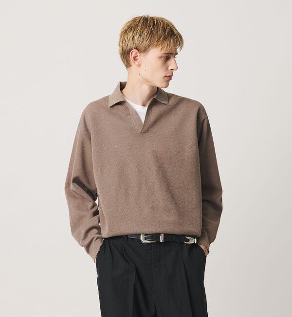 BEAUTY&YOUTH UNITED ARROWS「メランジ ミラノ スキッパー ニット ウォッシャブル」|ニット・セーター|