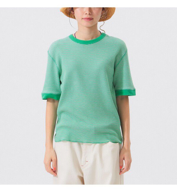 BEAMSBOY「【別注】Healthknit / ワッフル ボーダー Tシャツ」|Tシャツ・カットソー|