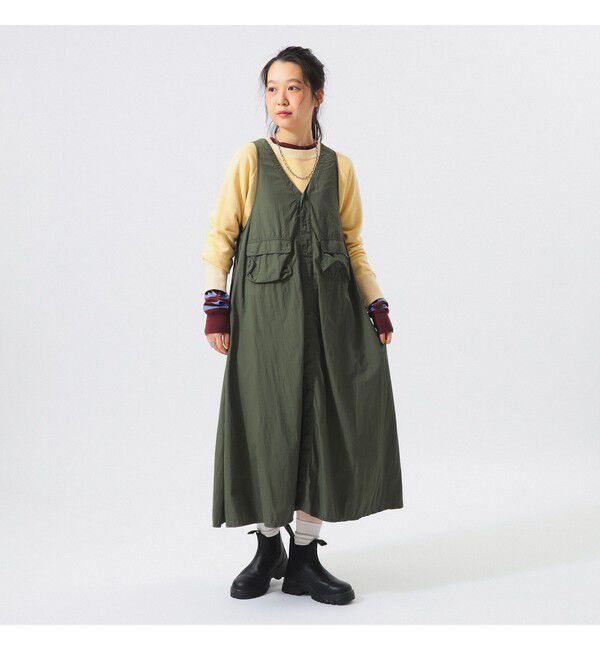 BEAMSBOY「ナイロン タッサー C-1 ノースリーブ ワンピース」|ワンピース|OLIVE