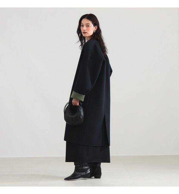 Demi-Luxe BEAMS 「リバー Vネック ロングコート」|ダッフルコート|