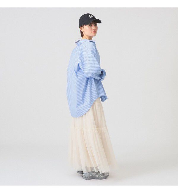 Ray BEAMS 「ストライプ ビッグ シャツ　　26SS 日除け 紫外線対策 冷房対策 レジャー アウトドア 春夏」|シャツ・ブラウス|