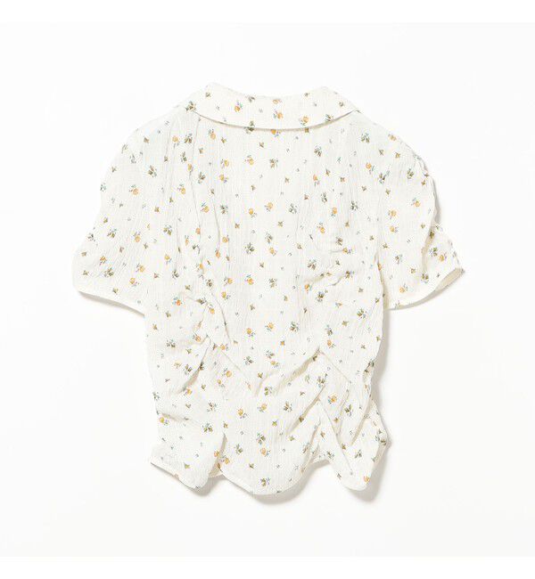 Ray BEAMS 「フラワー プリント シャーリング シャツ　　26SS  花柄 ショート丈 洗える イージーケア 夏 ブラウス」|シャツ・ブラウス|
