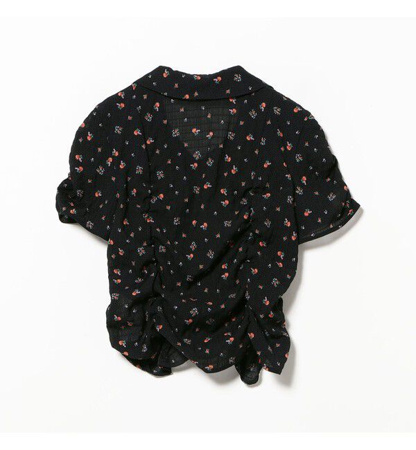 Ray BEAMS 「フラワー プリント シャーリング シャツ　　26SS  花柄 ショート丈 洗える イージーケア 夏 ブラウス」|シャツ・ブラウス|