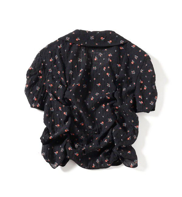 Ray BEAMS 「フラワー プリント シャーリング シャツ　　26SS  花柄 ショート丈 洗える イージーケア 夏 ブラウス」|シャツ・ブラウス|