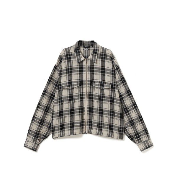 BEAMS「メッシュ ジップシャツ」|シャツ・ブラウス|