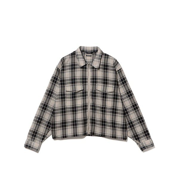 BEAMS「メッシュ ジップシャツ」|シャツ・ブラウス|