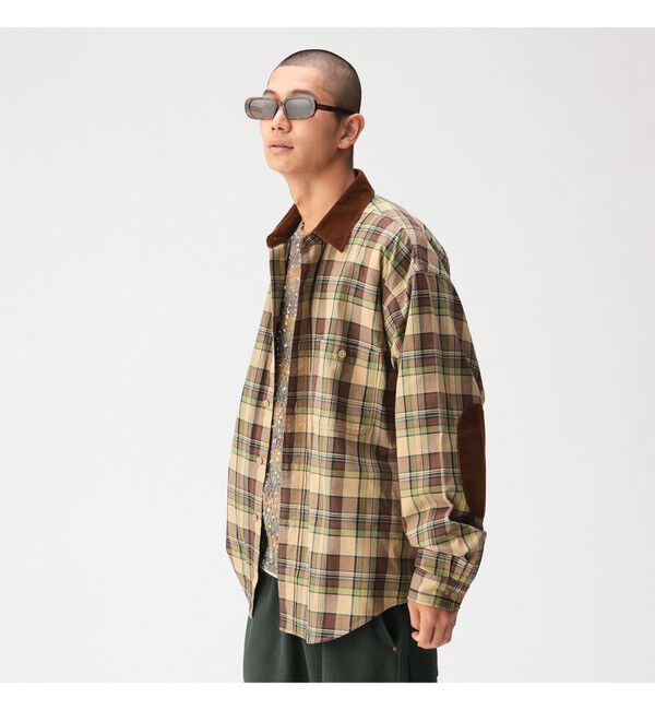 BEAMS「ワーク チェック シャツ 【ワイドフィット】」|シャツ・ブラウス|BROWN