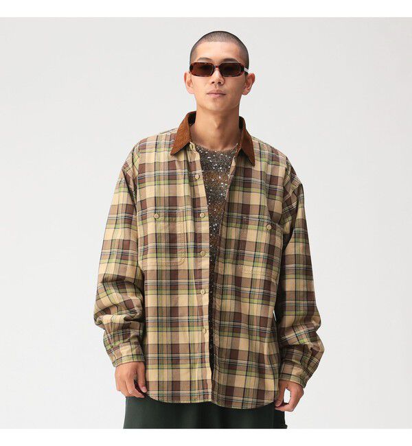 BEAMS「ワーク チェック シャツ 【ワイドフィット】」|シャツ・ブラウス|
