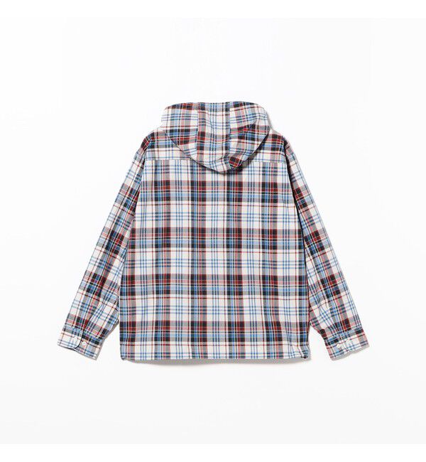 BEAMS「チェック フーディシャツ」|シャツ・ブラウス|