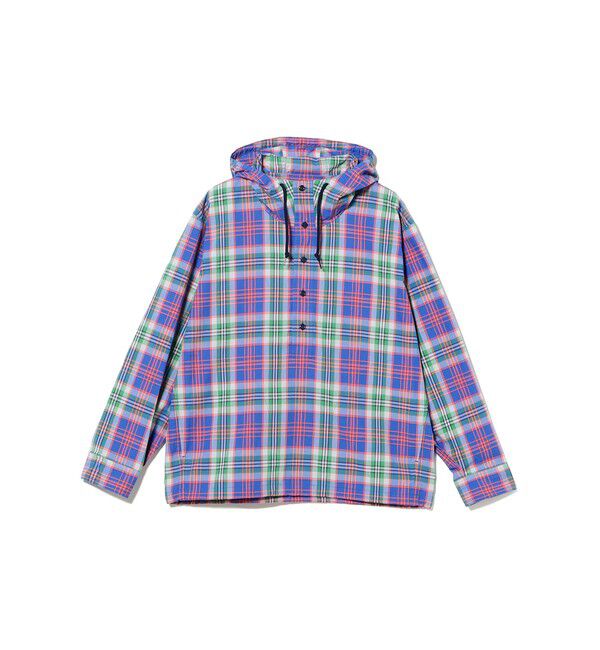 BEAMS「チェック フーディシャツ」|シャツ・ブラウス|