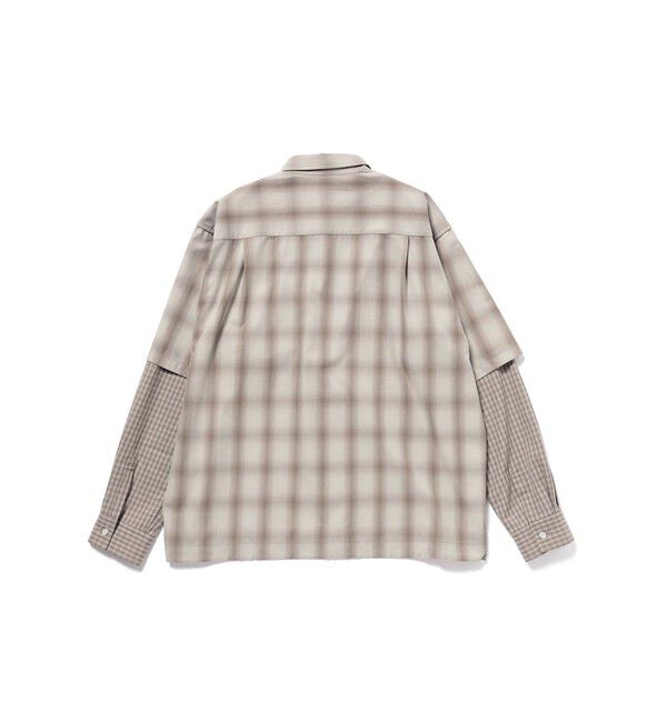 BEAMS「レイヤード チェックシャツ」|シャツ・ブラウス|