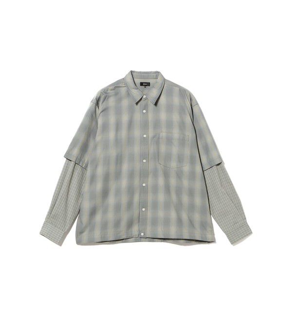 BEAMS「レイヤード チェックシャツ」|シャツ・ブラウス|
