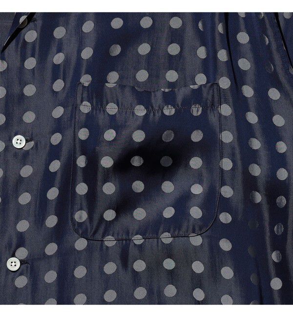 BEAMS PLUS「Open Collar Cupro Dot Pattern」|シャツ・ブラウス|
