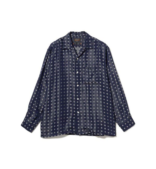 BEAMS PLUS「Open Collar Cupro Dot Pattern」|シャツ・ブラウス|