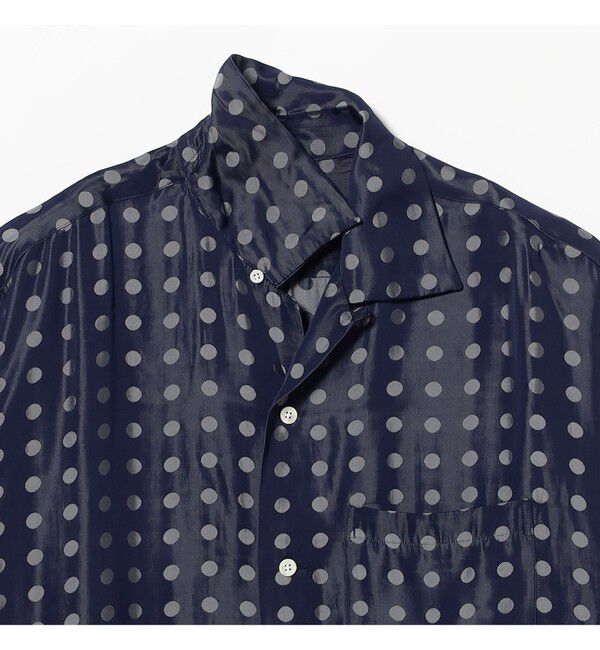BEAMS PLUS「Open Collar Cupro Dot Pattern」|シャツ・ブラウス|