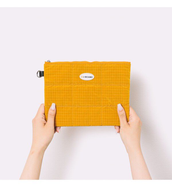 bPr BEAMS「リップストップ フラット ポーチ M」|ポーチ|ORANGE