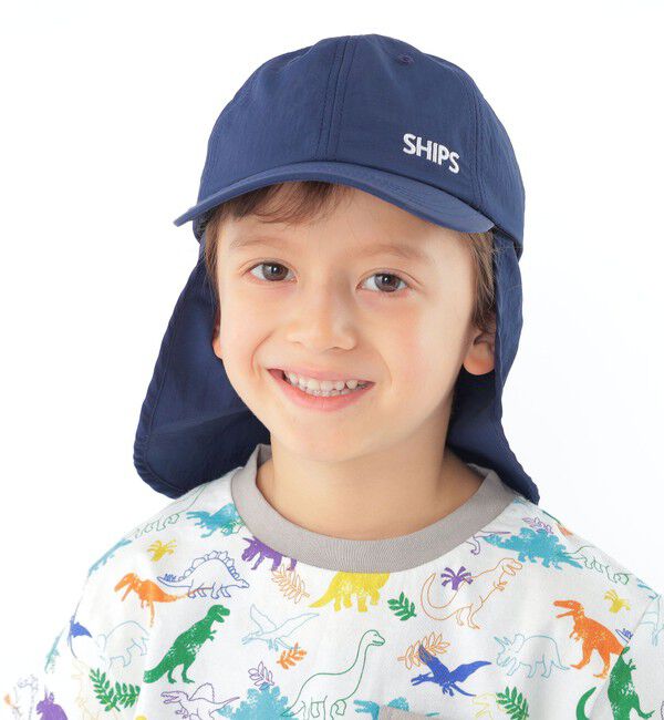 SHIPS KIDS「SHIPS KIDS:日除け付き ロゴ キャップ」|キャップ・キャスケット|