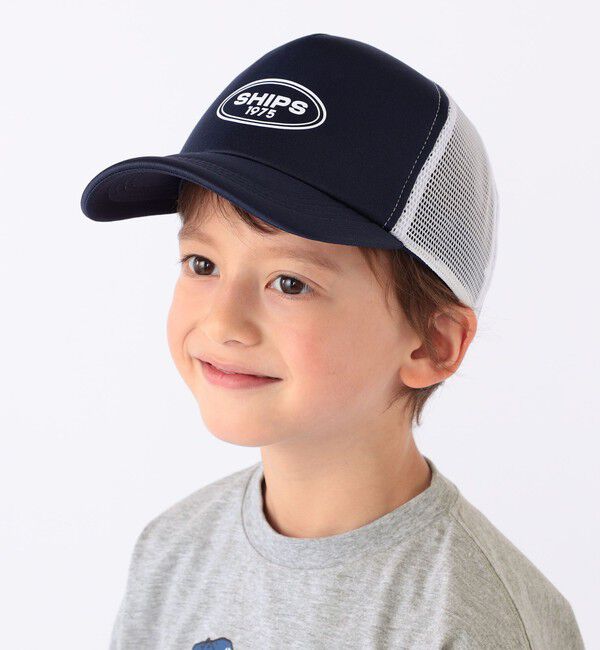 SHIPS KIDS「SHIPS KIDS:ラウンドブリム メッシュ キャップ」|キャップ・キャスケット|ネイビー