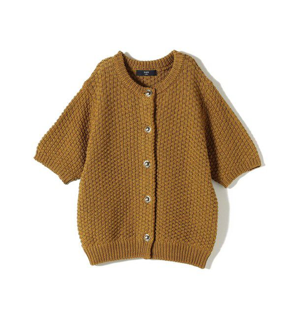 SHIPS Colors 「SHIPS Colors:〈手洗い可能〉リンクス ステッチ 5分袖 ニット ジャケット◇」|カーディガン|