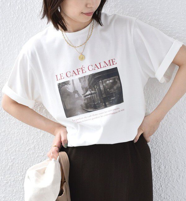 SHIPS Colors 「SHIPS Colors:〈接触冷感・UVカット〉26AW PARIS フォト TEE◇」|Tシャツ・カットソー|オフホワイト