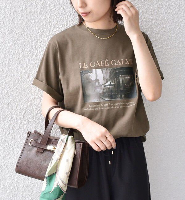 SHIPS Colors 「SHIPS Colors:〈接触冷感・UVカット〉26AW PARIS フォト TEE◇」|Tシャツ・カットソー|ブラウン